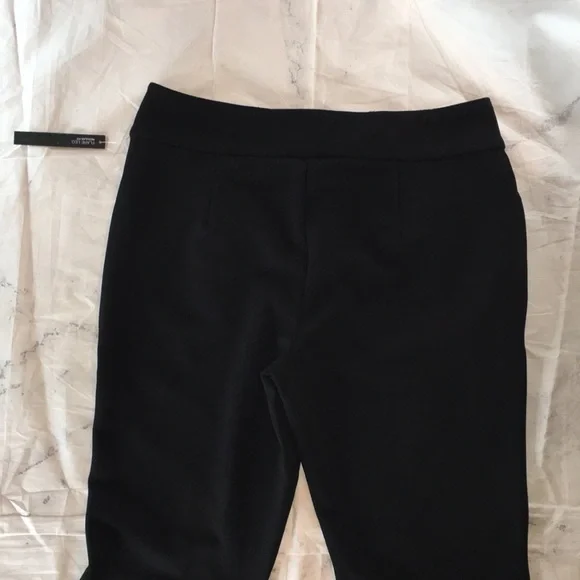 INC INTERNATIONAL CONCEPTS NWT BLACK RIBBED STRETCH FLARE LEG TROUSERS size 10